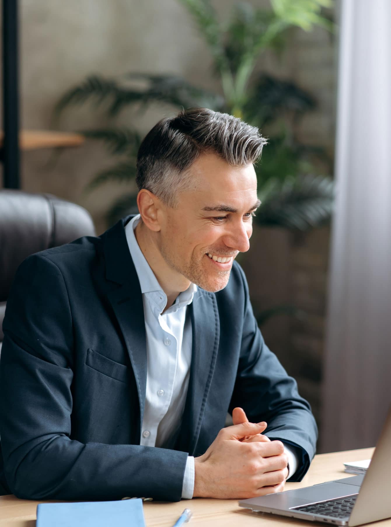 man at computer